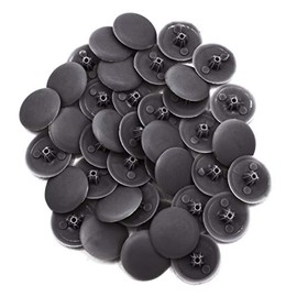 Snap-On Bifix Cover Caps to Use with Phillips Ph2 & Pozidrive Pz2 Pozi Screws - Pack of 50 Biffix Covers : Black