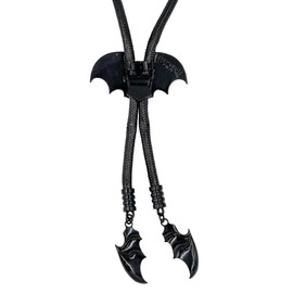kreepsville 666 Gothic Black Bat Bolo Western Tie