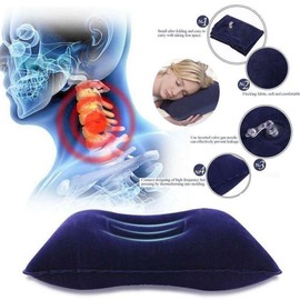 Boolavard Blue Tibetan Outdoor Inflatable Pillow Double Sided Soft Sleep Mat Collapsible Cushion Camping