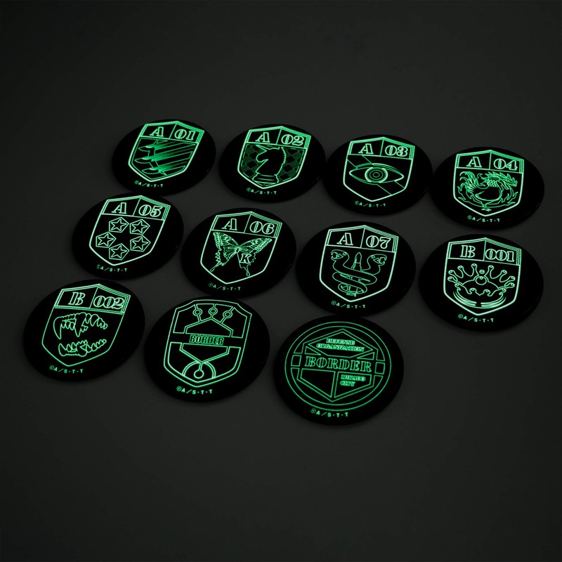 World Trigger High Luminous Can Badge Tricolor Team A07