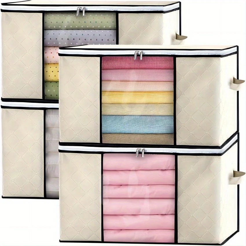 Closiq Blanket Storage Bag – Portable Zippered Design with Sturdy Handles, Household Wardrobe Organizer