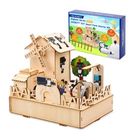 ACEBOTT ESP32 Smart Home IoT Starter Kit Compatible with Arduino IDE, Electronics Home Automation Coding Kit, DIY Wooden House Building Sensor Set STEM Educational Set for Teens 15+ (QE002)