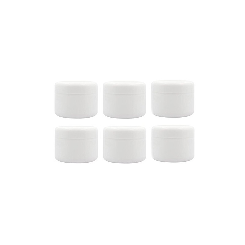 VASANA 6PCS 250ml White Empty Plastic Bottles Leak Proof Plastic
