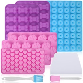 Ezydka Backmatte Hundekekse 9 Stück Backmatten für Hundeleckerlies Set, Mini Hundekekse Backform Silikon Backmatte Hundeleckerli für DIY Hundeleckerlies, Kekse, Schokolade, Süßigkeiten, Eiswürfel