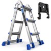 HBTower A Frame 3 Step Extension Ladder,11Ft Multi Position Ladder