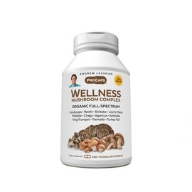 ANDREW LESSMAN Wellness Mushroom Complex 30 Capsules - Organic Full Spectrum Blend of 11 Mushrooms - Supports Overall Health and Vitality - No Additives. Mushroom Complex Supplement