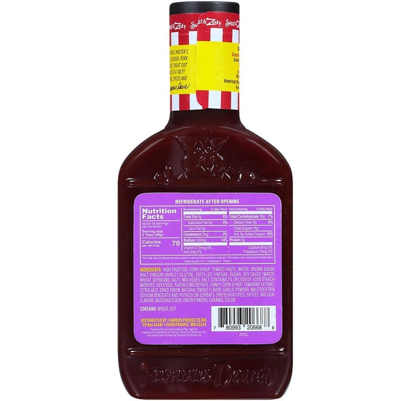 Famous Dave's - 2 pck, Sweet & Zesty BBQ Sauce