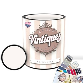 Vintiques Chalk & Mineral Paint plus color card, Matte Finish- Easy Application for DIY Projects - Furniture, Wood, Metal, Home Decor and More, Farmhouse, 32oz