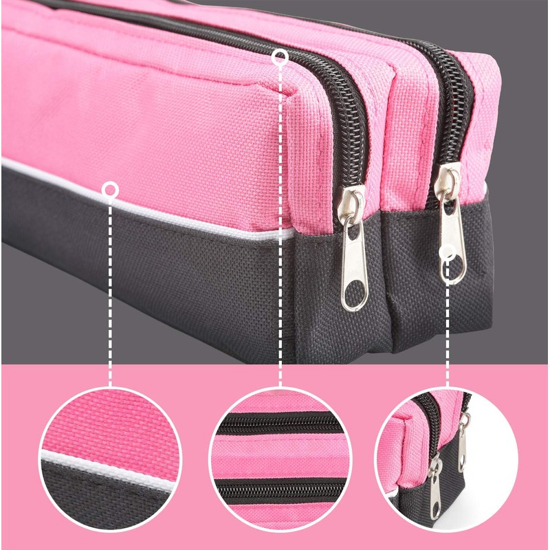 ARPAN Large Pencil Case with Double Zipper Fabric Pencil Case