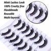 SQYlashes Fluffy False Eyelashes Cat Eye Wispy 3D Faux Mink