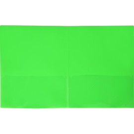 Lion Insta-Cover 2-Pocket Presentation Folder, Green, Pack of 4 (91650-GR-4P)