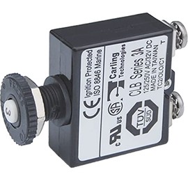 Blue Sea Systems 2129 Push Button Reset Only Screw Terminal 3A Circuit Breaker