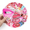 Lip Sticker Set 50 Pieces Cute Decoration for Car Laptop