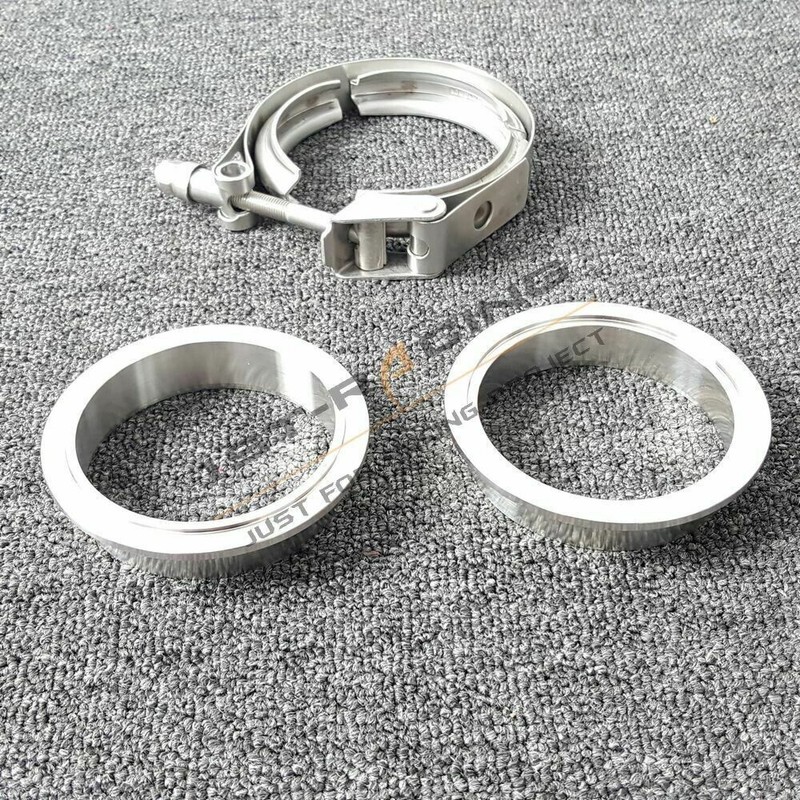 1st-racing Stainless Steel 3" ID 76mm V-Band Quick Release Clamp+Male
