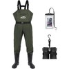 Waterproof Fishing Waders for Men Women| 2-Ply Nylon/PVC Chest Wader