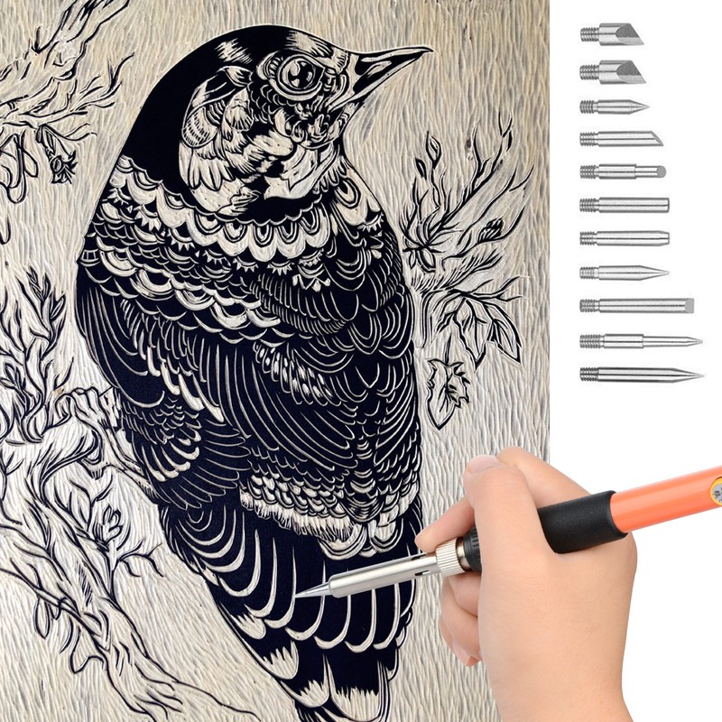 Carved Electric Soldering Iron Kit Pyrography Tool Pyrography Tool