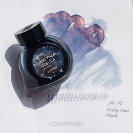 Colorverse Shiny Blue Fountain Pen Ink Bottle | Monkeyhead Nebula | 65ml | Dye-Based | Glistening (Shimmer/Glitter) Project Series