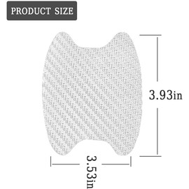 XINLIYA 4PCS Car Door Handle Protector Sticker, Universal Carbon Fiber Anti-Scratches Auto Door Handle Protective Film, Side Paint Cover Guard Stickers Fit for Most Cars (Silver)