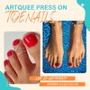 Artquee Solid Red Press on Toenails Short Fake Toe Nails