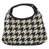 Styleneo Women's Tote Bag, Mini Round Bag, black_houndstooth