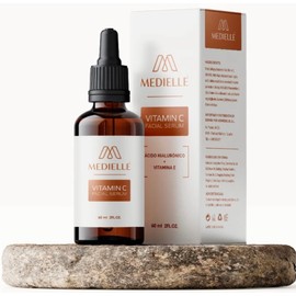 MEDIELLE Skincare Vitamin C Serum für das Gesicht, 60 ml, spendet Feuchtigkeit, hellt auf, verjüngt, verbessert Falten, Antioxidans und Anti-Aging
