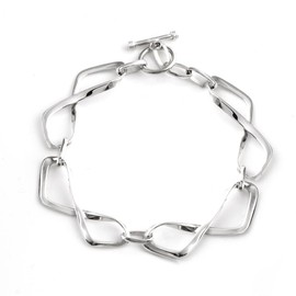 Silverly Women's .925 Sterling Silver Twisted Infinity Symbols"8" Bracelet, 19.5 cm