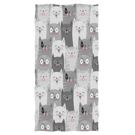 Cat Pattern Large Hand Towels Retro Grey Funny Cats Kitten Animals Towel Ultra Soft Highly Absorbent Multipurpose Bathroom Towel for Hand,Face,Gym,Sports and Spa Home Decor, 16x30 in