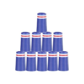 HISTAR 10pc 9.1x25x14mm Golf Iron Ferrules Compatible for 0.355 Tapered Steel Shaft（Dark Blue, Double White, Single red）
