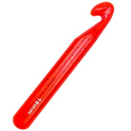 Hobekoee 18mm Large Crochet Hook for Chunky Yarn,Ergonomic Crochet Needles for Arthritic Hands,Plastic Crystal Smooth Crochet Hooks for Handmade DIY Crocheting