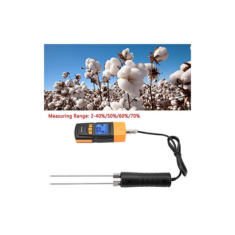 Oumefar Probador de Humedad, Ajustable Medidor de Humedad Detector de