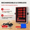 HUOYANSHE Commercial Kitchen Timer, 4-Channel Rechargeable Digital LED Stainless Steel