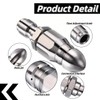 Pressure Washer Sewer Jetter Nozzle - Stainless Steel Drain Cleaning