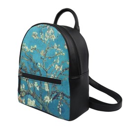 Showudesigns Mini mochila para mujeres y niñas, viajes de compras, Flor de almendra, One_Size, Mochilas de viaje