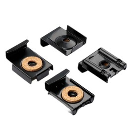 Heuskay 8 Pcs Frameless Glass Wall Mount Kit, Spring Loaded Mirror Clips, Black