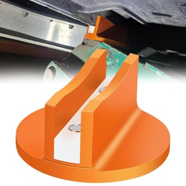 Largoodsマグネット式ジャッキパッド アルミ製 ピンチ溶接ジャッキアダプター 溝付き ジャッ キアップ用アダプター 汎用式 超高耐久 汎用じゃっきアタッチメント1個セット レッド (オレンジ)