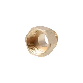 sourcing map Brass Threaded Pipe Fitting G1/2 Male x G3/4 Female Hex Bushing Adapter 26mm Length Hex End