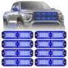 ELECHOI 8pcs 12-LED Emergency Strobe Light Ultra Slim Grille Flashing