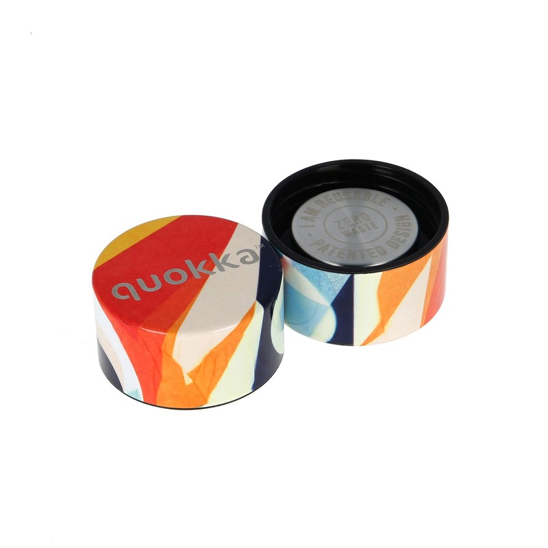 Quokka Solid Abstract Stainless Steel Water Bottle, 630 ml, Metal,