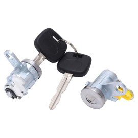 Front Door Lock Cylinder Set 6905135070 Left Right Bonnet Fuel Lock with 2 Keys for Tacoma 1995‑2004