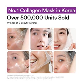 VEGANIFECT Collagen Wrapping Peel Off Facial Cream Mask with Jelly Brush, For Elasticity, Hydrating, Hydrolyzed Collagen & Peptide, Glass Skin, Korean Skincare, 2.73 Fl Oz