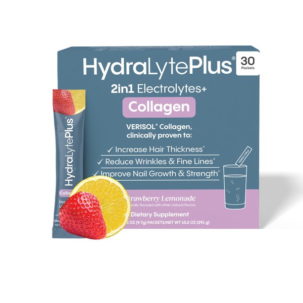 Hydralyte Verisol Collagen Packets with Electrolytes, Hydration Packets with Collagen