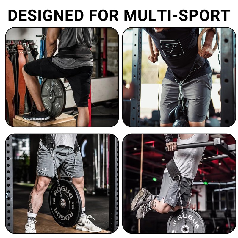 Dip Belt with Chain for Weight Lifting Pull Up Belt