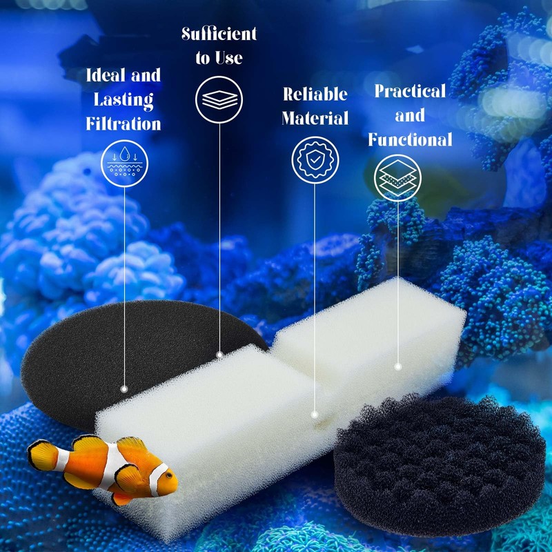Threlaco 24 Pcs Aquarium Filter Media Kit Compatible with Fluval