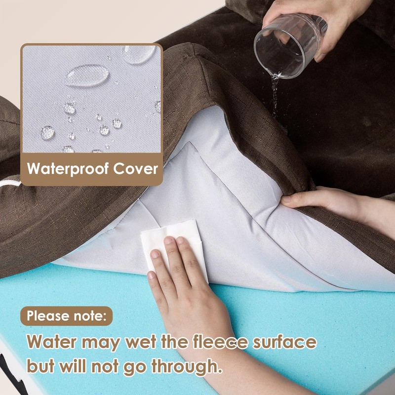 EHEYCIGA Orthopedic Dog Bed for Small Dogs, Waterproof Memory Foam