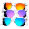 Joopin Oversized Square Sunglasses Mirrored Shades for Women Men Clear