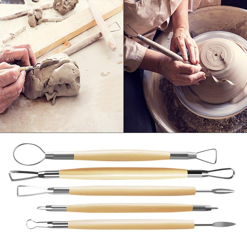 46 Pcs Pottery Tools Clay Sculpting Tool Set with 48