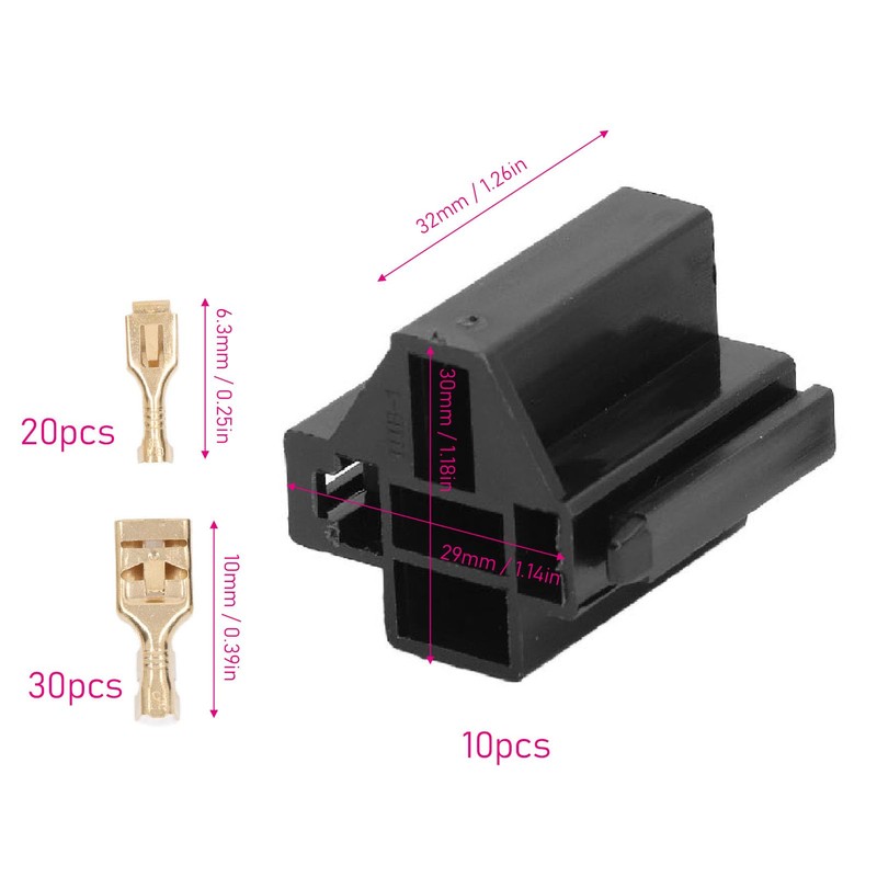 10pcs Relay Connector Kit Bracket 5 Pin Housing Socket 12V