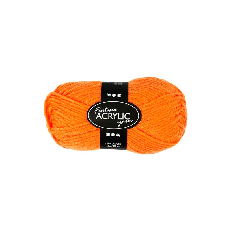 421709 50g 80m Neon Orange - Acrylic Double Knit Wool