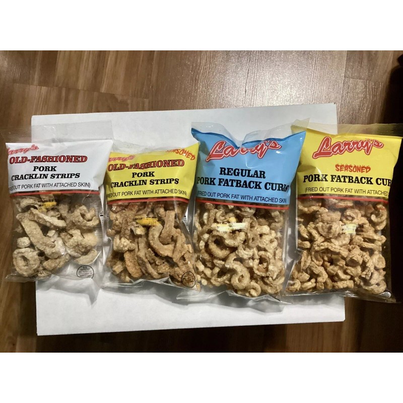 LARRY’S Pork Skins 3.5oz Bags 8- Packs