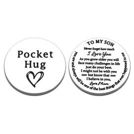 Boy Mom Gifts, Son Gifts from Mom, Christmas Gifts for Kids, Gifts for College Boys, Adult Son Gift Ideas, 16th 18th 21st Birthday Gifts for Him, College Boys Gifts, to My Son Pocket Hug Token